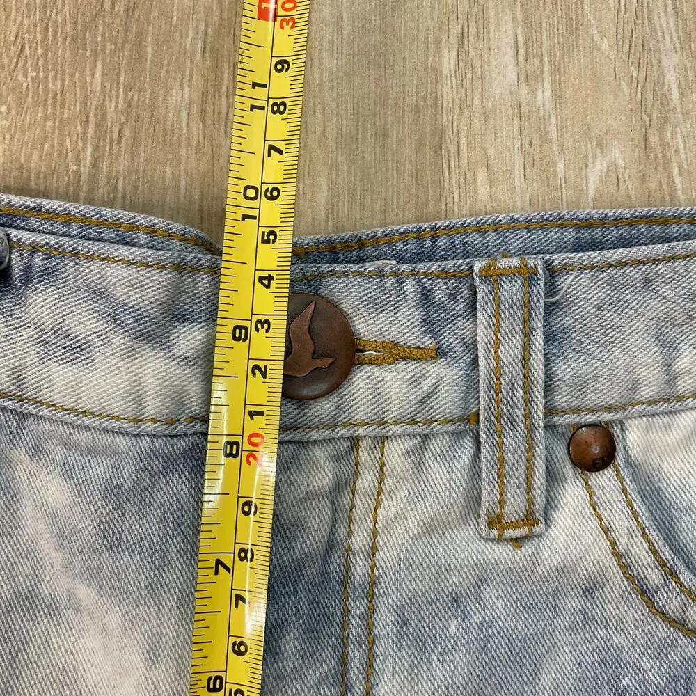 Free People We The Free Studded Denim Shorts Women's 28 Acid Wash Cutoff